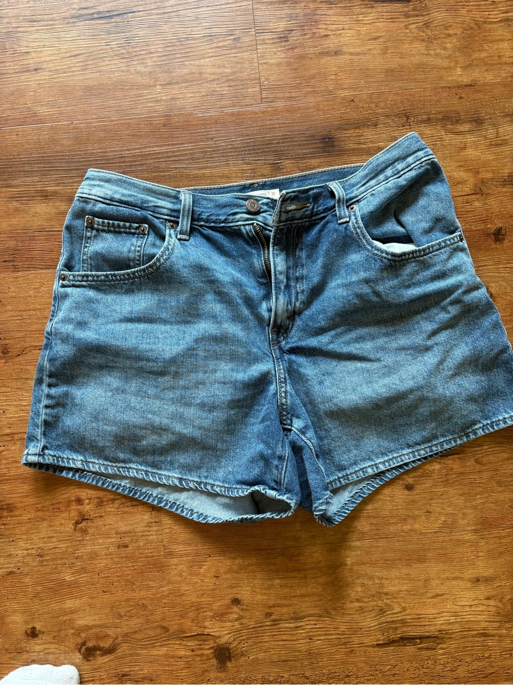 Levi's Light Blue High-Rise Denim Shorts